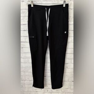 Figs Size XS Yola Skinny Scrub Pants Black Stretch Soft Straight Leg
